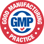 GMP good manufacturing practice seal printed in the Gelagen artwork