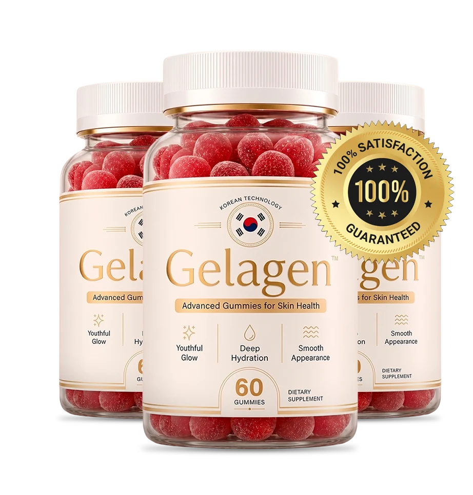 Three Gelagen bottles with a gold one hundred percent satisfaction guaranteed seal across the front one